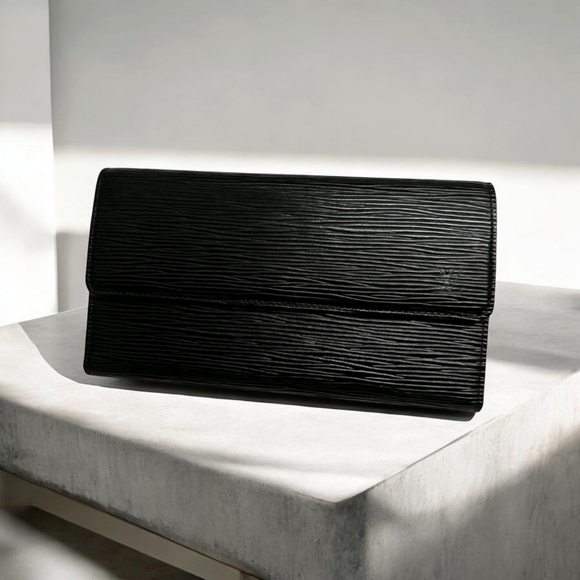 Louis Vuitton Handbags - Louis Vuitton International Black Epi Leather Porte Tresor  EUC